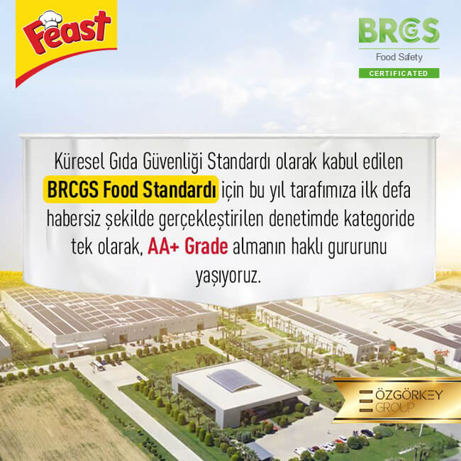 Feast, Üst Üste 5. Kez BRC Sertifikasında AA+ Derecesi ile Taçlandırıldı! 